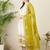 Women's faux georgette fabric zari embroidery kurtaset with dupatta