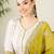 Women's faux georgette fabric zari embroidery kurtaset with dupatta