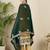 Women's faux georgette fabric zari embroidery kurtaset with dupatta