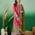 Women's faux georgette fabric zari embroidery kurtaset with dupatta