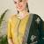 Women's faux georgette fabric zari embroidery kurtaset with dupatta