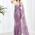 Purple floral sequinned  chiffon saree