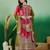 Women's faux georgette fabric zari embroidery kurtaset with dupatta