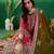 Women's faux georgette fabric zari embroidery kurtaset with dupatta
