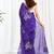 Purple floral sequinned  chiffon designer saree