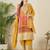 Women's faux georgette fabric zari embroidery kurta set with dupatta