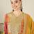 Women's faux georgette fabric zari embroidery kurta set with dupatta