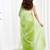 Green women embellished embroidered  chiffon designer saree