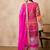 Women's faux georgette fabric zari embroidery kurtaset with dupatta