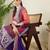 Women's faux georgette fabric zari embroidery kurtaset with dupatta
