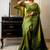 Olive woven design zari bhagalpuri saree