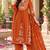 Women's faux georgette fabric thread embroidery kurta set with dupatta