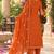 Women's faux georgette fabric thread embroidery kurta set with dupatta