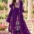 Women's faux georgette fabric thread embroidery kurta set with dupatta