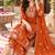 Women's faux georgette fabric thread embroidery kurta set with dupatta