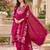 Women's faux georgette fabric thread embroidery kurta set with dupatta