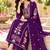 Women's faux georgette fabric thread embroidery kurta set with dupatta