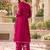Women's faux georgette fabric thread embroidery kurta set with dupatta