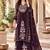 Women's faux georgette fabric thread embroidery kurta set with dupatta
