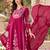 Women's faux georgette fabric thread embroidery kurta set with dupatta