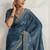 Blue floral zari tissue handloom kanjivaram  saree