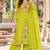 Women's faux georgette fabric thread embroidery kurta set with dupatta