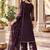 Women's faux georgette fabric thread embroidery kurta set with dupatta