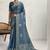 Blue floral zari tissue handloom kanjivaram  saree