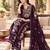 Women's faux georgette fabric thread embroidery kurta set with dupatta