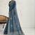 Blue floral zari tissue handloom kanjivaram  saree