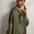 Green floral embellished woven design zari tissue saree