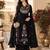 Women's faux georgette fabric thread embroidery kurta set with dupatta