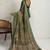 Green floral embellished woven design zari tissue saree