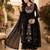 Women's faux georgette fabric thread embroidery kurta set with dupatta