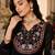 Women's faux georgette fabric thread embroidery kurta set with dupatta