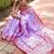 Lavender floral silk blend banarasi saree