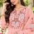 Women's faux georgette fabric thread embroidery kurta set with dupatta