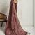 Purple floral sequinned heavy work saree