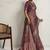Purple floral sequinned heavy work saree