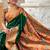 Green woven design zari paithani saree