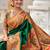 Green woven design zari paithani saree