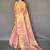 Pink ethnic motifs woven design zari  tissue silk kanjeevaram saree