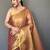 Pink woven design zari tissue  kanjeevaram saree