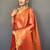 Orange woven design zari tissue kanjeevaram saree