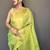 Green floral woven design zari tissue kanjeevaram saree