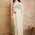 White floral embroidered chikankari  georgette saree