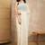 White floral embroidered chikankari  georgette saree