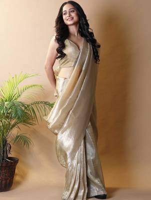 Gold tissue saree 1
