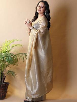 Gold tissue saree 2