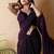 Purple poly georgette saree